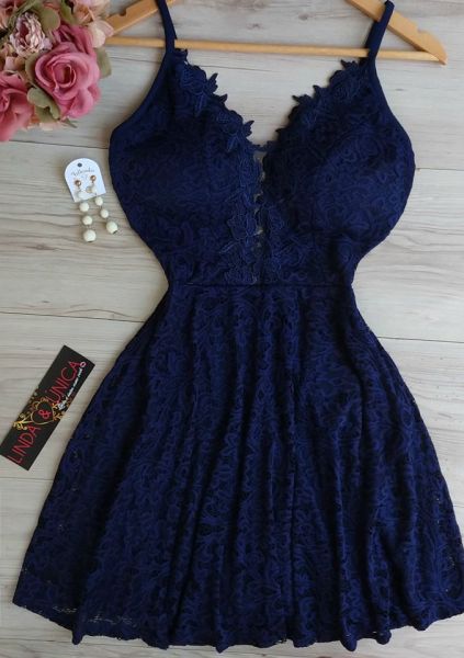 .Vestido Renda Rodado