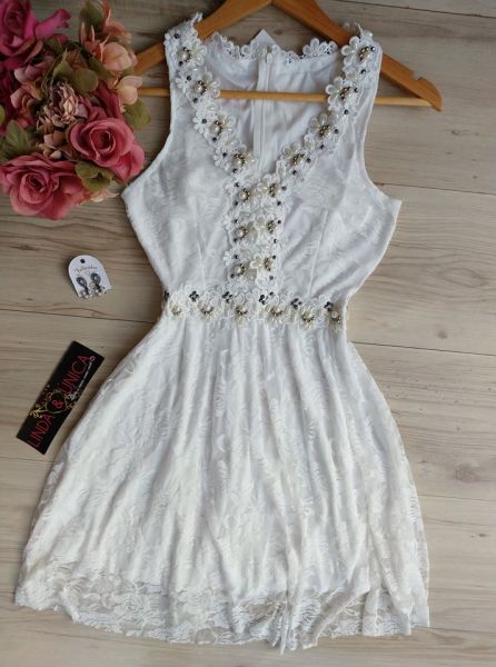 Vestido Renda Bordado