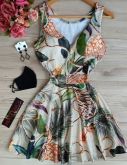 Vestido rodado com zíper