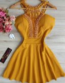 Vestido Godê Bordado