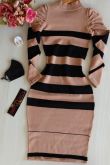 Vestido Midi Manga Princesa
