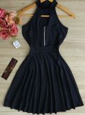 Vestido rodado com zíper