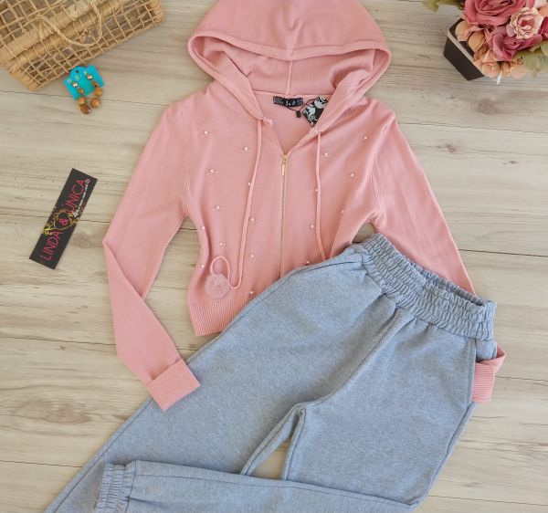 Blusa com zíper e capuz