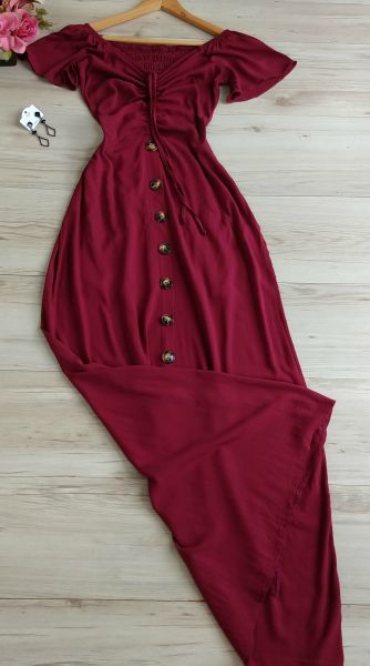 Vestido Longo Manga