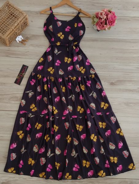 Vestido Longo Borboletas