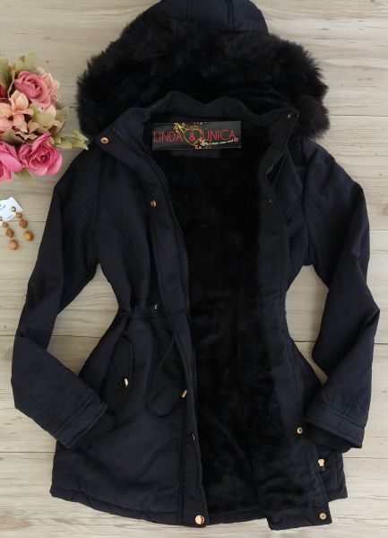 Casaco /Sobretudo /Parka de pelos, com capuz removível