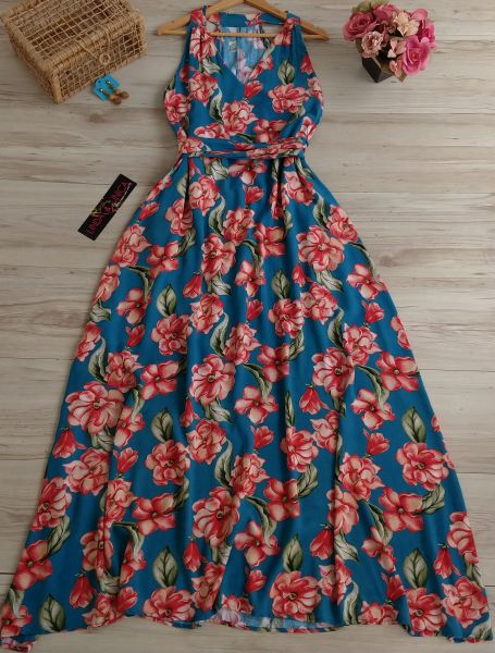 Vestido Longo Soltinho com Ajuste de Tamanho !