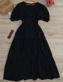 Vestido Longo Decote Plus Size