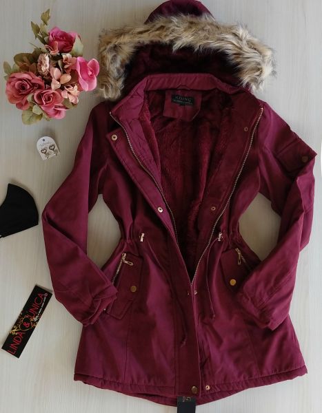 Casaco /Sobretudo /Parka de pelos, com capuz removível