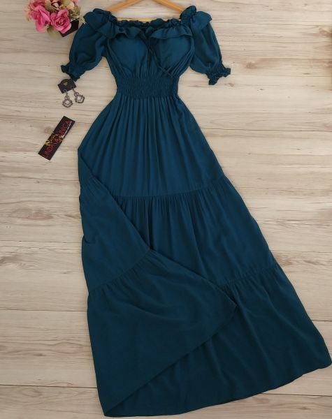 Vestido Longo com Manguinha
