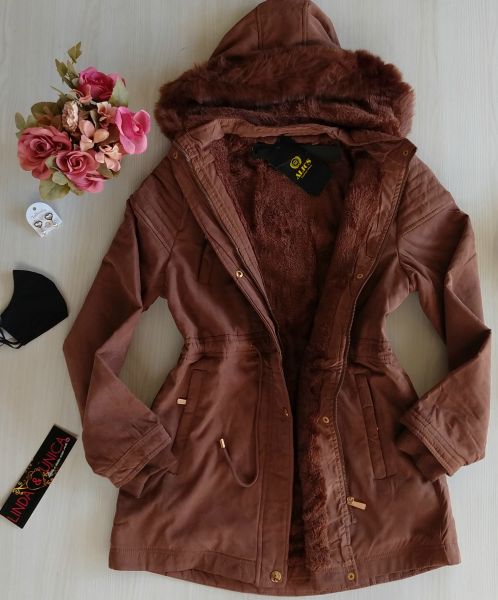 Casaco /Sobretudo /Parka de pelos, com capuz removível