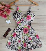 Vestido rodadinho com laço