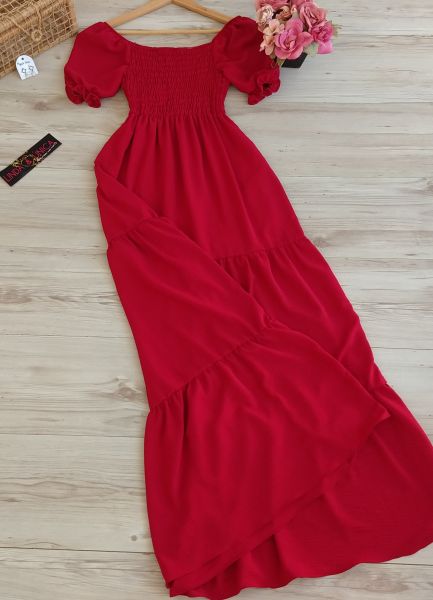 Vestido Longo com Manguinha